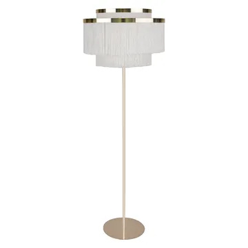 Frans golvlampa - Vit-mässing - Globen Lighting