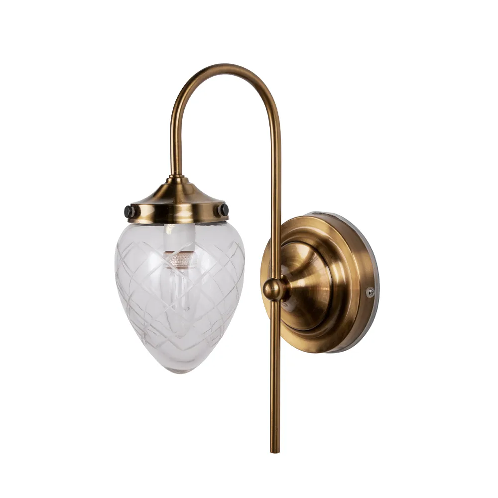 Juni vägglampa, Klar Globen Lighting