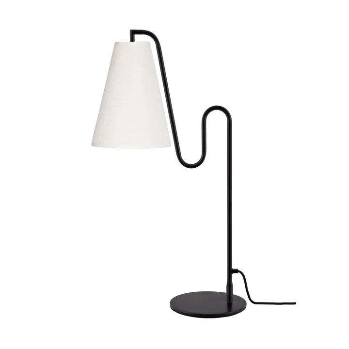 Lou bordslampa - Vit bouclé-svart - Globen Lighting