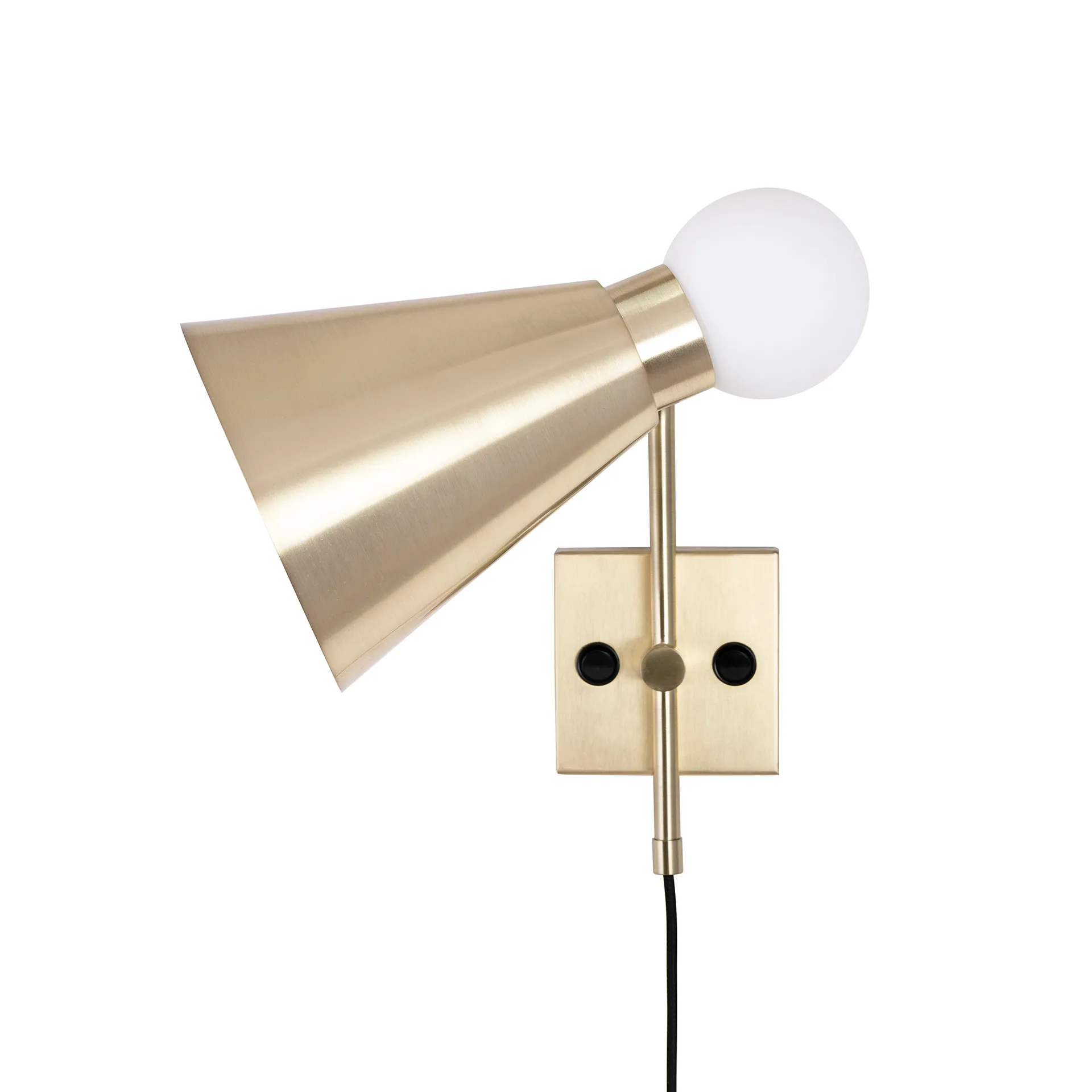 Ludo vägglampa, Borstad mässing Globen Lighting