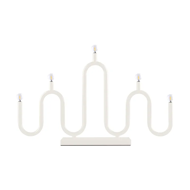 Noel 5 adventsljusstake - Elfenbensvit - Globen Lighting