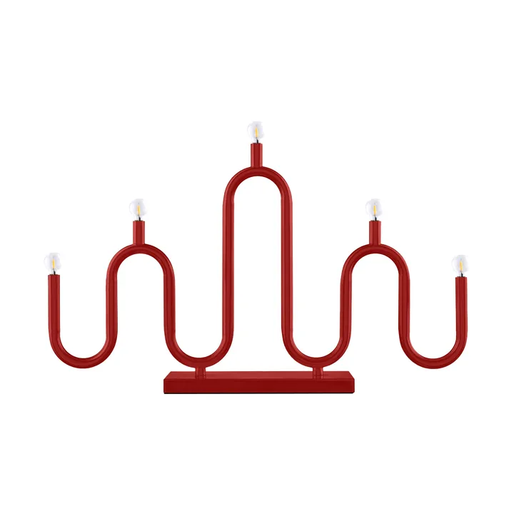 Noel 5 adventsljusstake - Röd - Globen Lighting