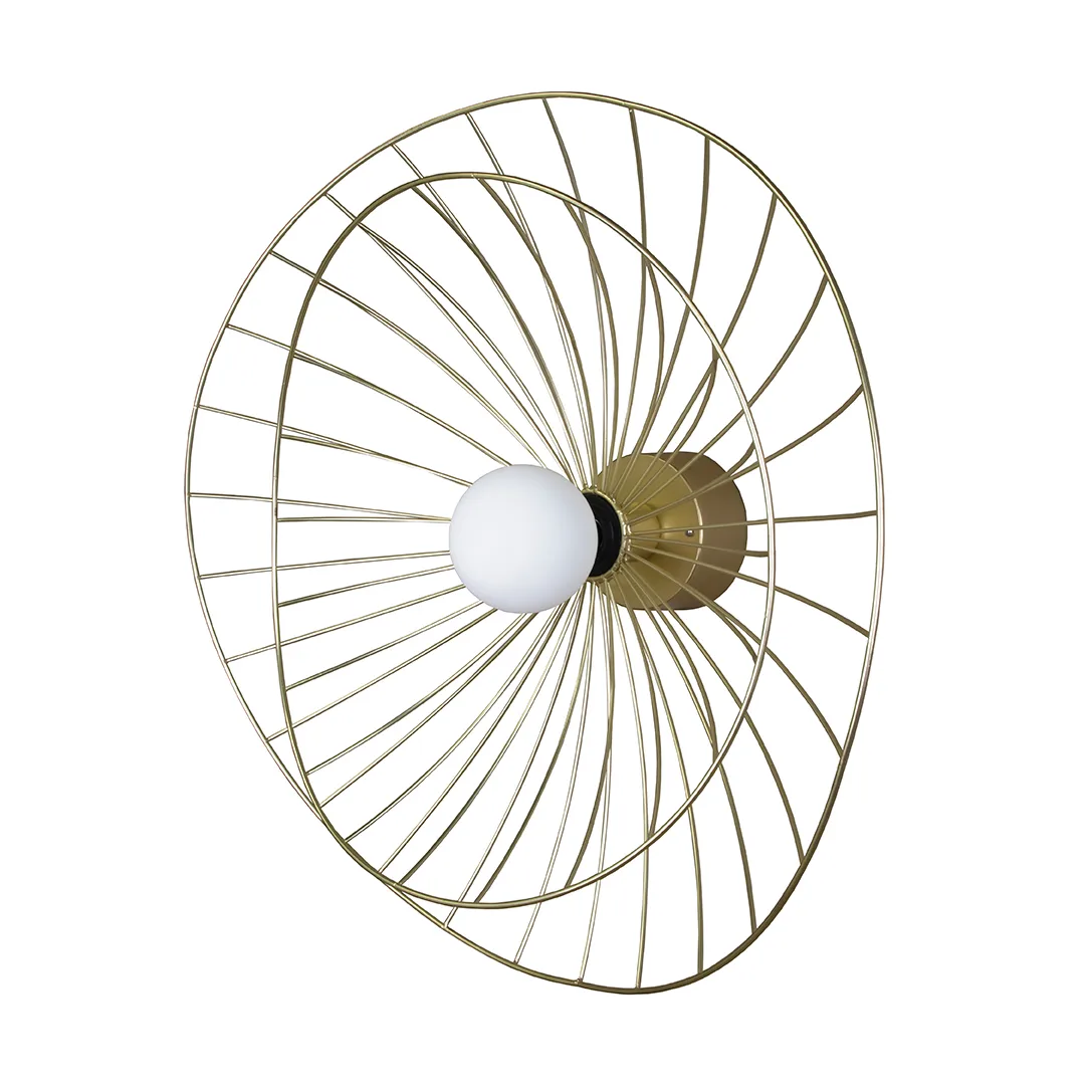 Ray plafond, Borstad mässing Globen Lighting