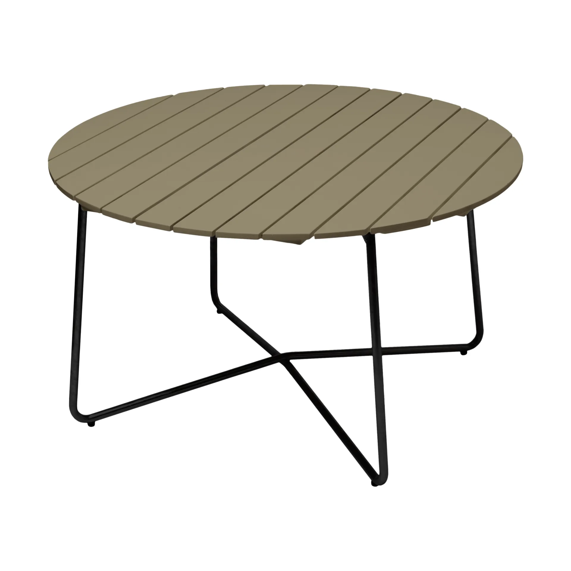 9A matbord, Ljusgrön ek-svart, Ø120 cm Grythyttan Stålmöbler