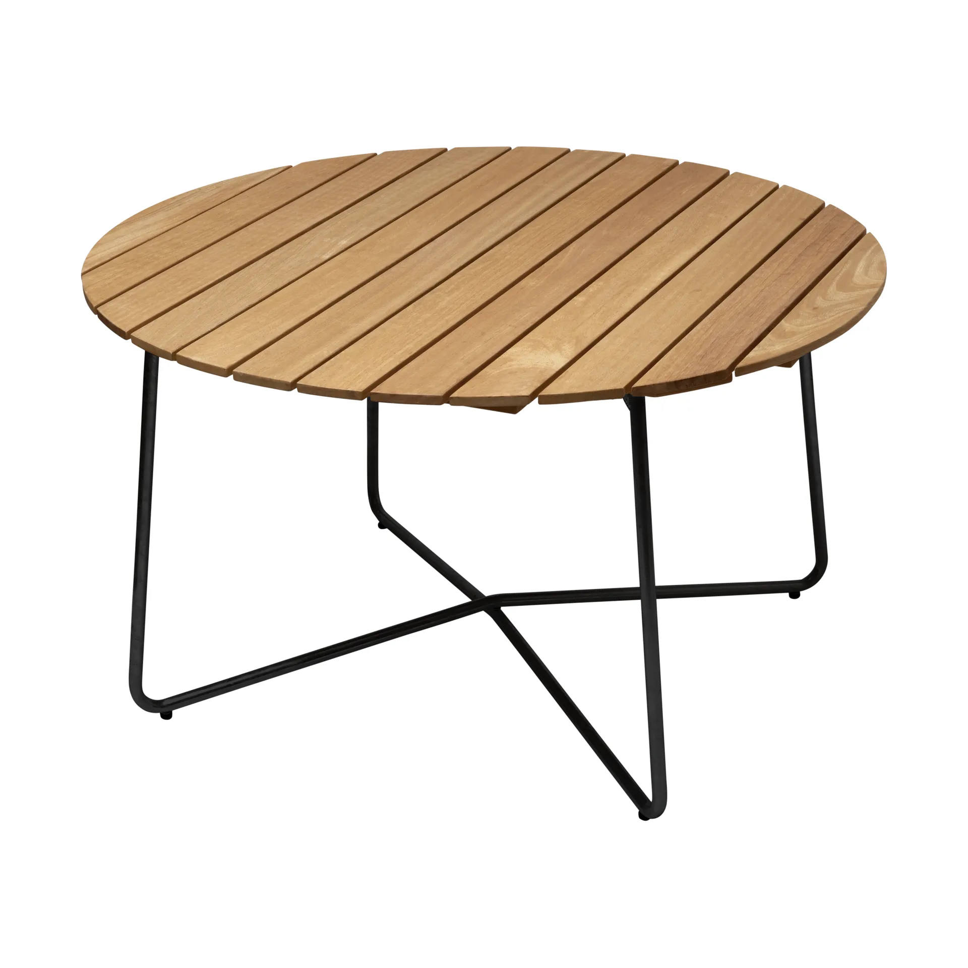 9A matbord, Oljad ek-svart, Ø120 cm Grythyttan Stålmöbler