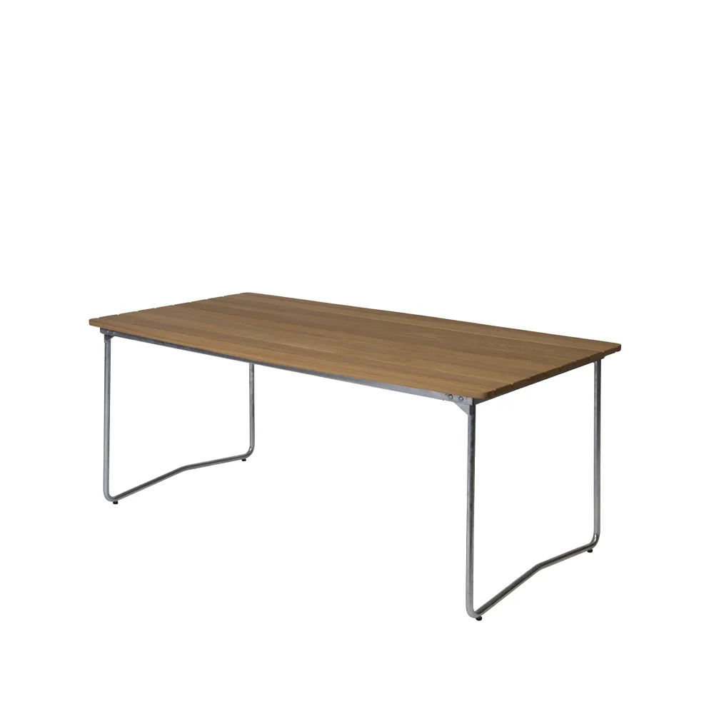 B31 matbord, 170x92 cm, Ek olja-varmförzinkat stativ Grythyttan Stålmöbler