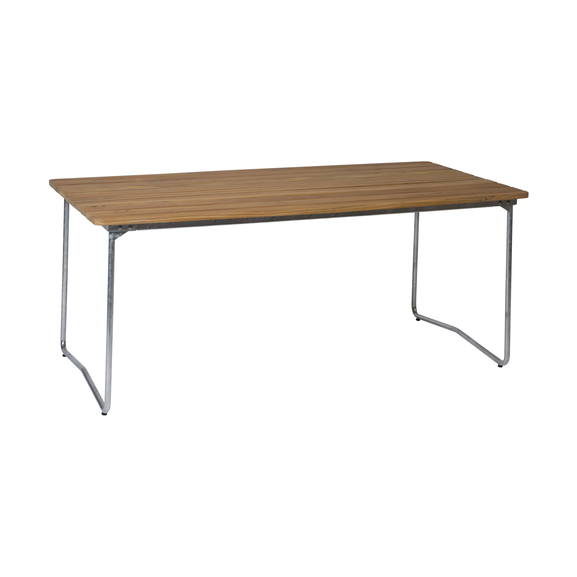 B31 matbord, 170x92 cm, Teak-varmförzinkat stativ Grythyttan Stålmöbler