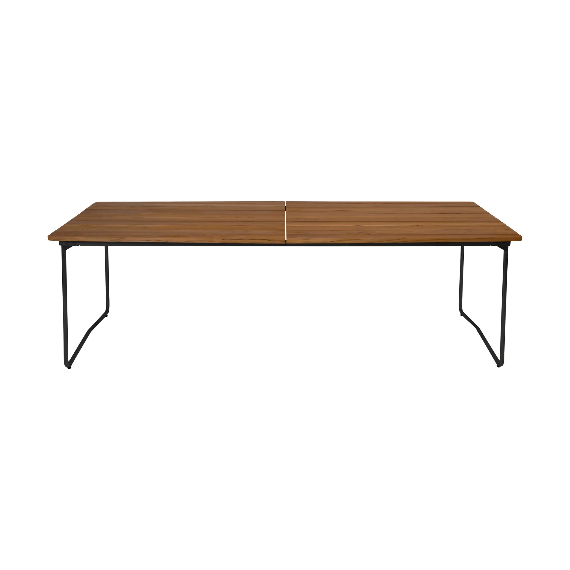 B31 matbord, 230x92 cm, Obehandlad teak-svart Grythyttan Stålmöbler