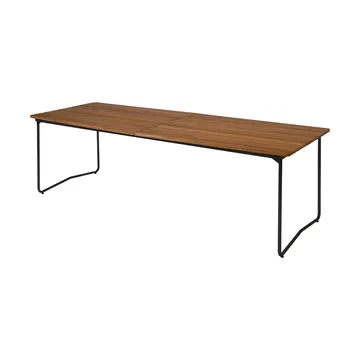 B31 matbord - 230x92 cm, Obehandlad teak-svart - Grythyttan Stålmöbler