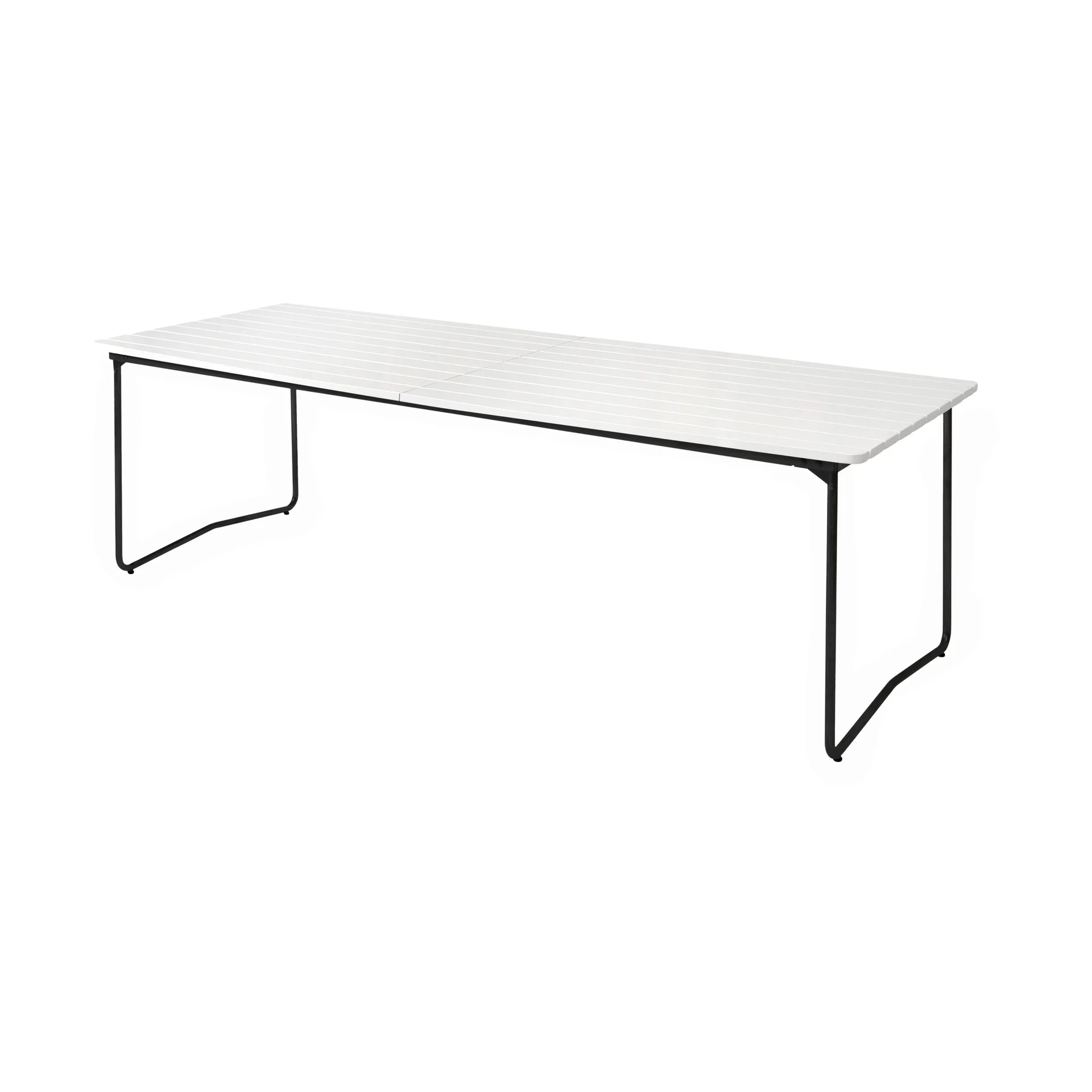 B31 matbord, 230x92 cm, Vitlackerad ek-svart Grythyttan Stålmöbler