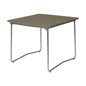 B31 matbord - 92x84 cm, Ljusgrön ek-varmförzinkat stativ - Grythyttan Stålmöbler