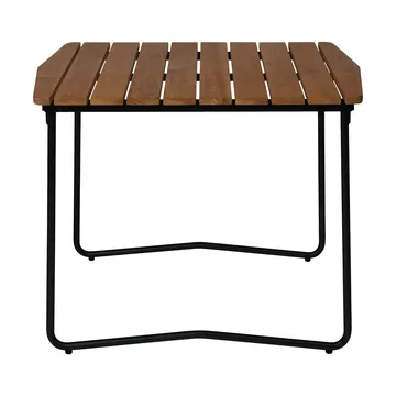 B31 matbord - 92x84 cm, Obehandlad teak-svart - Grythyttan Stålmöbler
