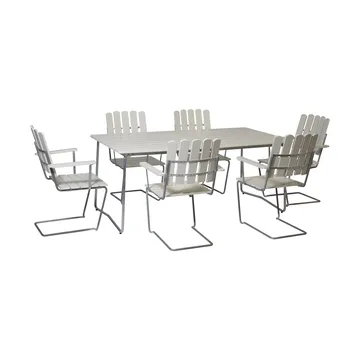 Grythyttan matgrupp vit B31 170 cm + 6st A2 - Grythyttan Stålmöbler
