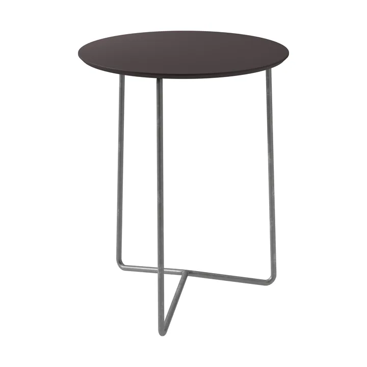High Tech bord - Charcoal kompakt laminat-varmförzinkat stativ, Ø60 cm - Grythyttan Stålmöbler