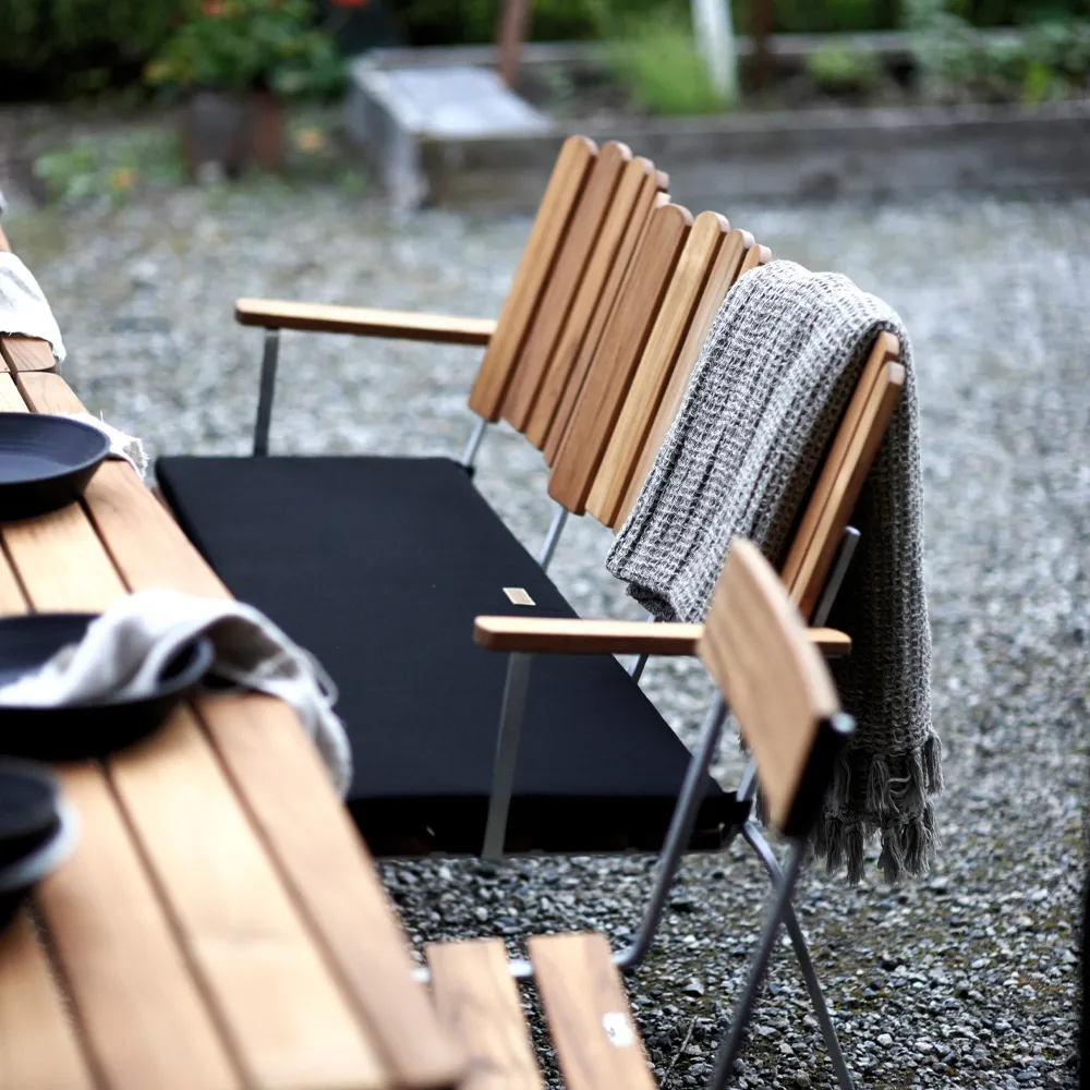Soffa 6 dyna, Sunbrella grön Grythyttan Stålmöbler