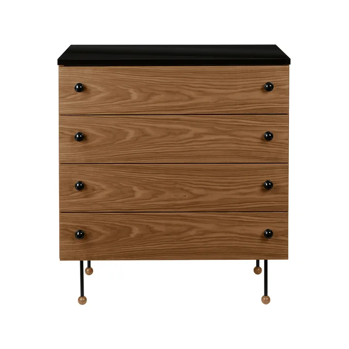 62 Dresser byrå - american walnut, 4 lådor - GUBI