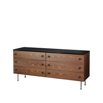 62 Dresser byrå - american walnut, 6 lådor - GUBI