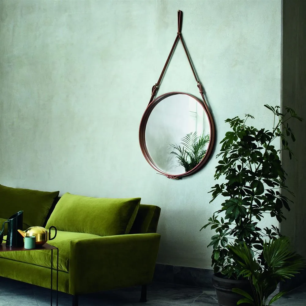 Adnet Circulaire spegel S, brun GUBI