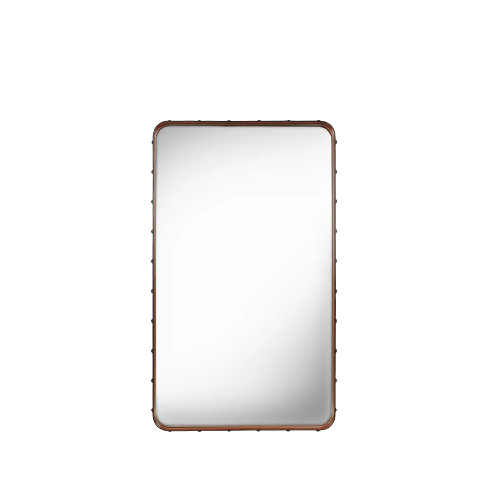 Adnet rektangulär spegel, brown, medium GUBI