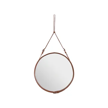 Adnet rund spegel - brown, large - GUBI