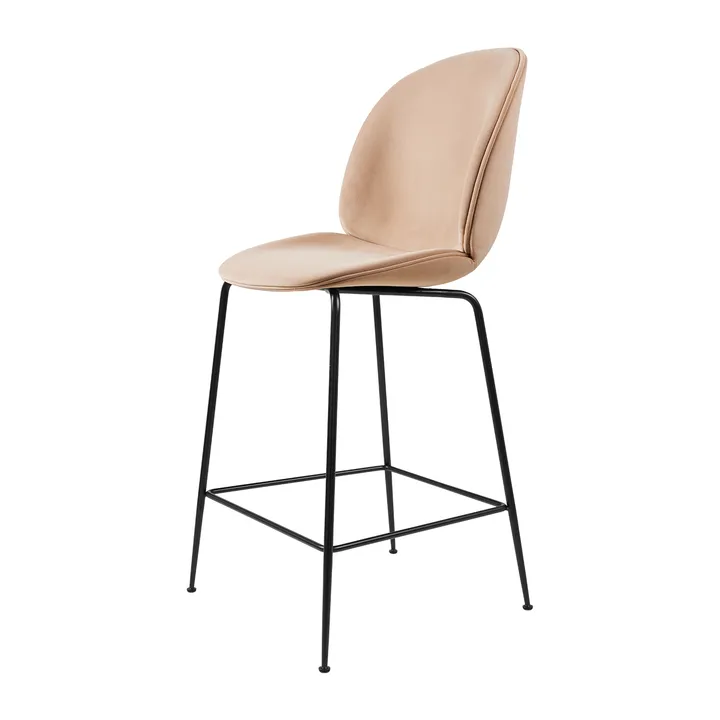 Beetle counter chair helklädd barstol låg - Sunday 034-black - GUBI