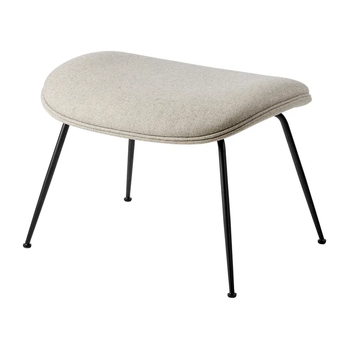 Beetle Ottoman fotpall helklädd conic base - Plain 0025-black - GUBI