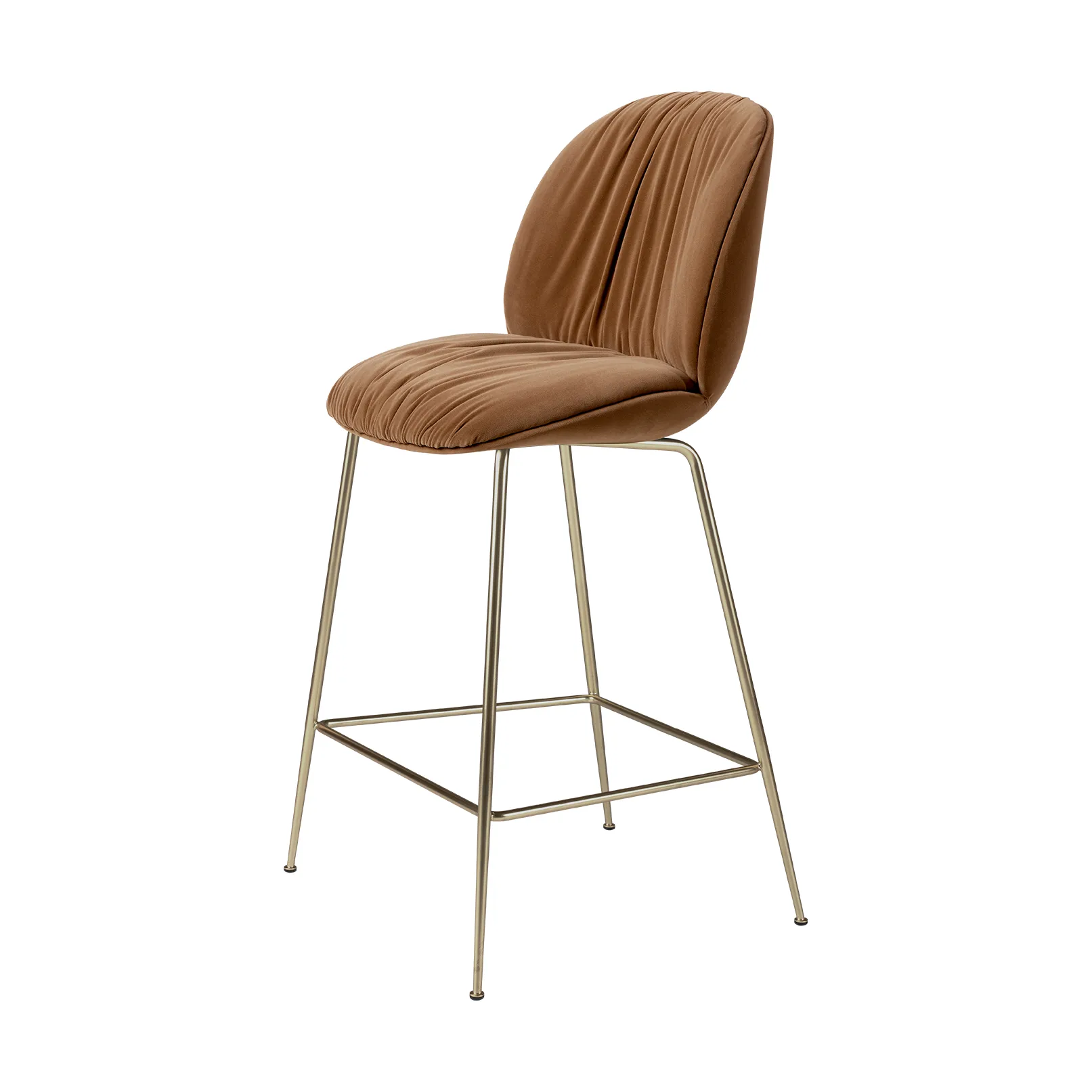Beetle Soft barstol 65 cm helklädd, Reales Gubi 001-svart krom GUBI