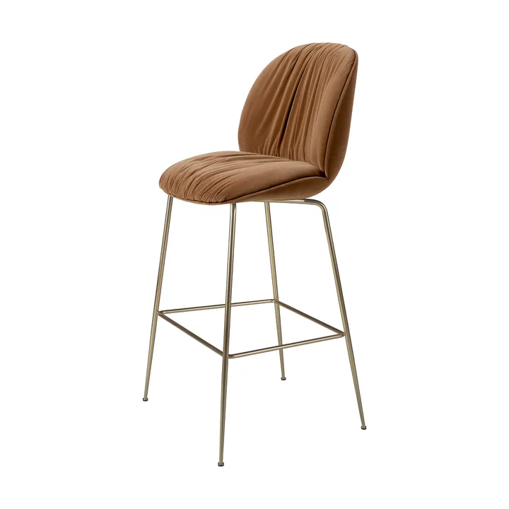 Beetle Soft barstol 75 cm helklädd - Sunday Dedar 112-antik mässing - GUBI