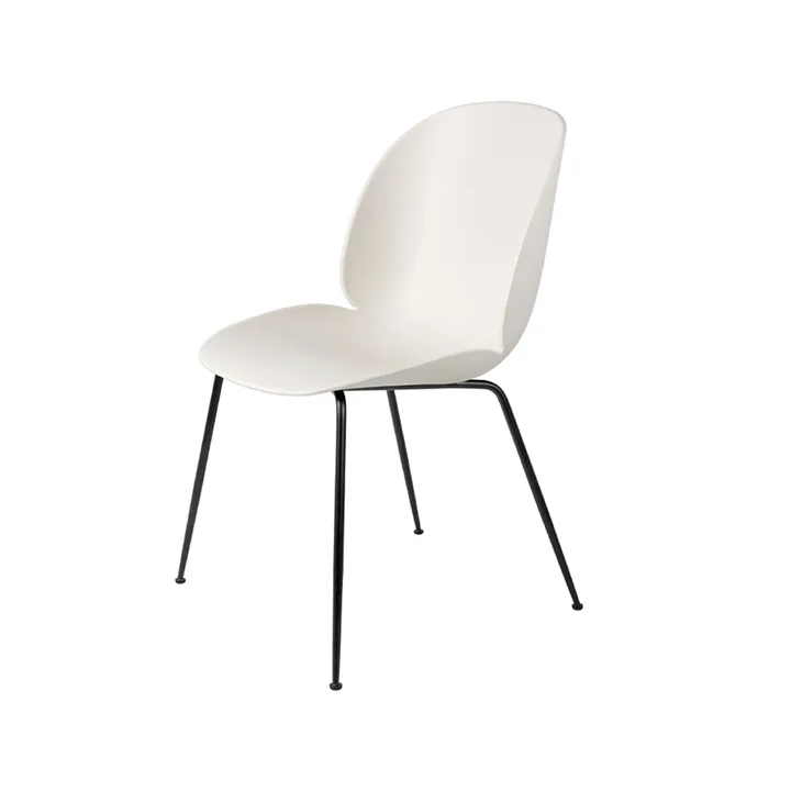 Beetle stol - alabaster white, svart stålstativ - GUBI