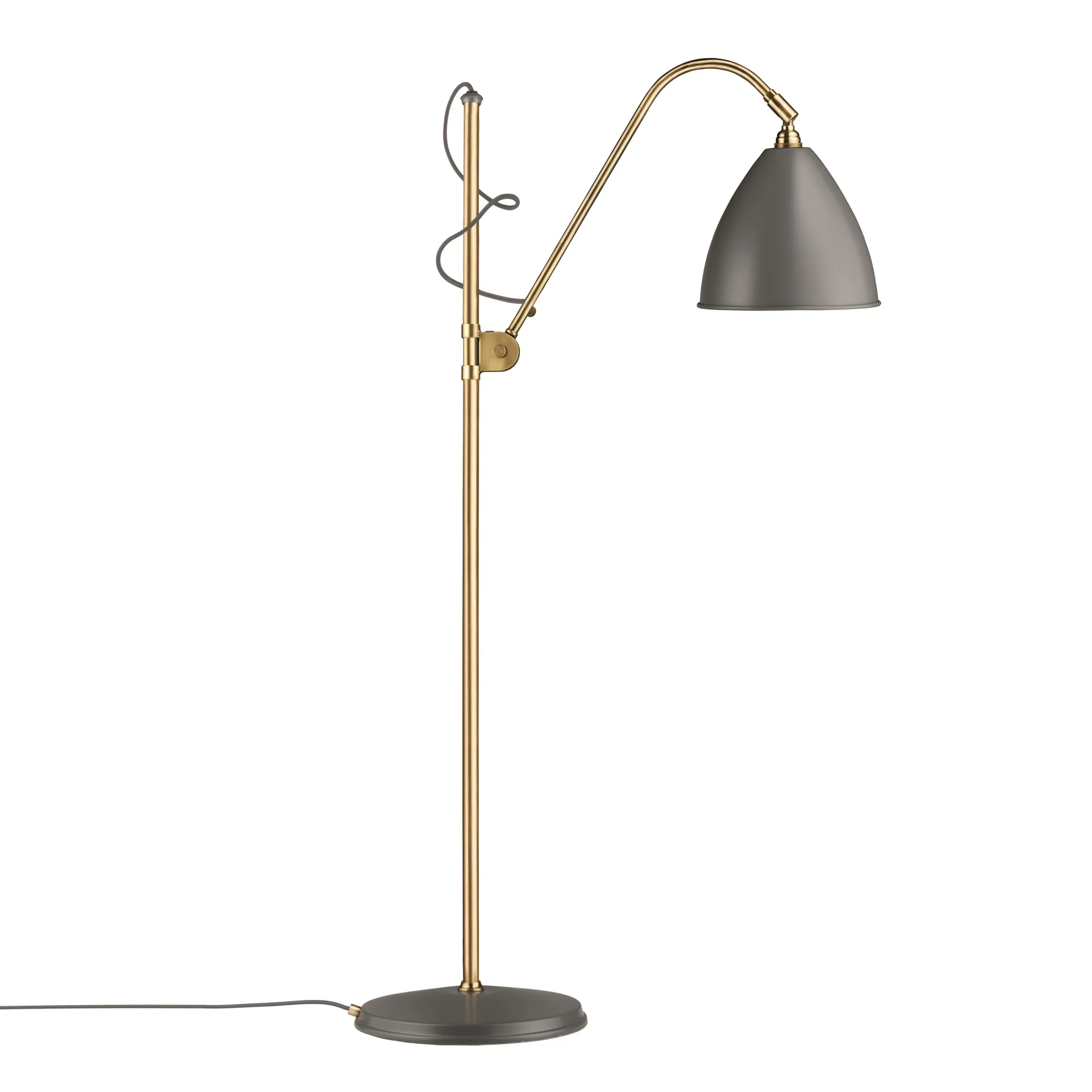 Bestlite BL3M golvlampa, grå-mässing GUBI