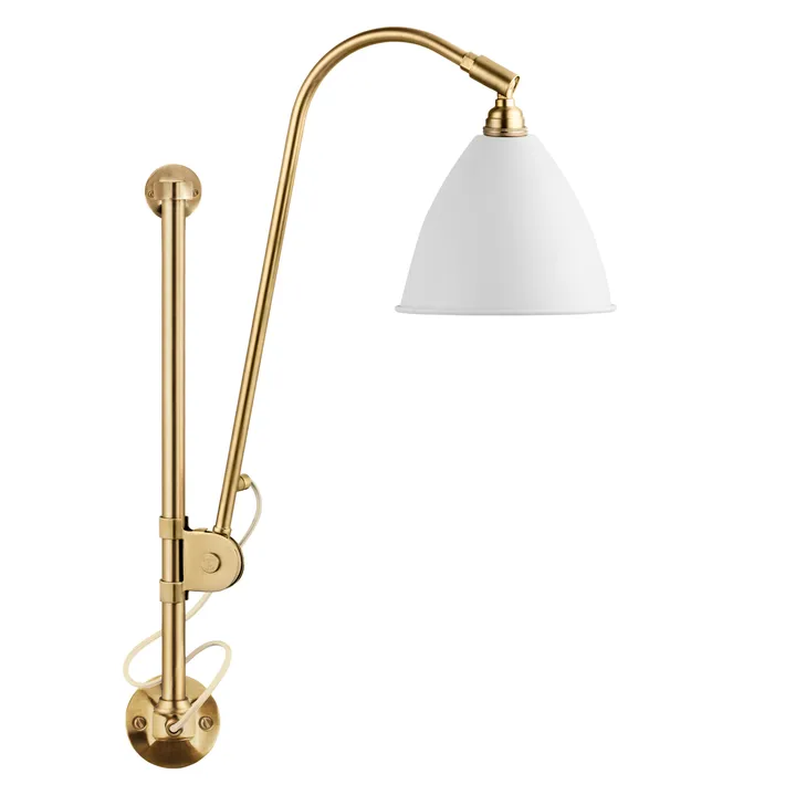 Bestlite BL5 vägglampa - Matt vit-mässing - GUBI