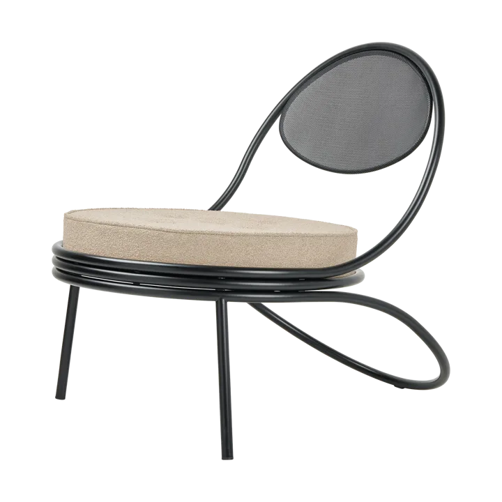Copacabana Outdoor Lounge Chair klädd sits - Lorkey limonta 41-svarta ben - GUBI