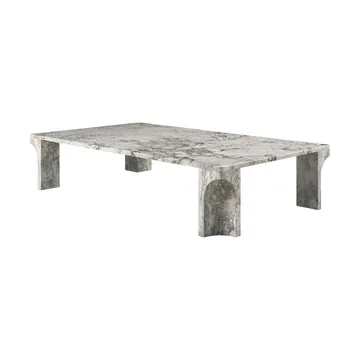 Doric soffbord - Stormy Gray marmor, 140x80 cm - GUBI