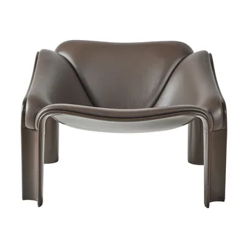 F300 loungestol -  Molé-Smooth läder Coffee - GUBI