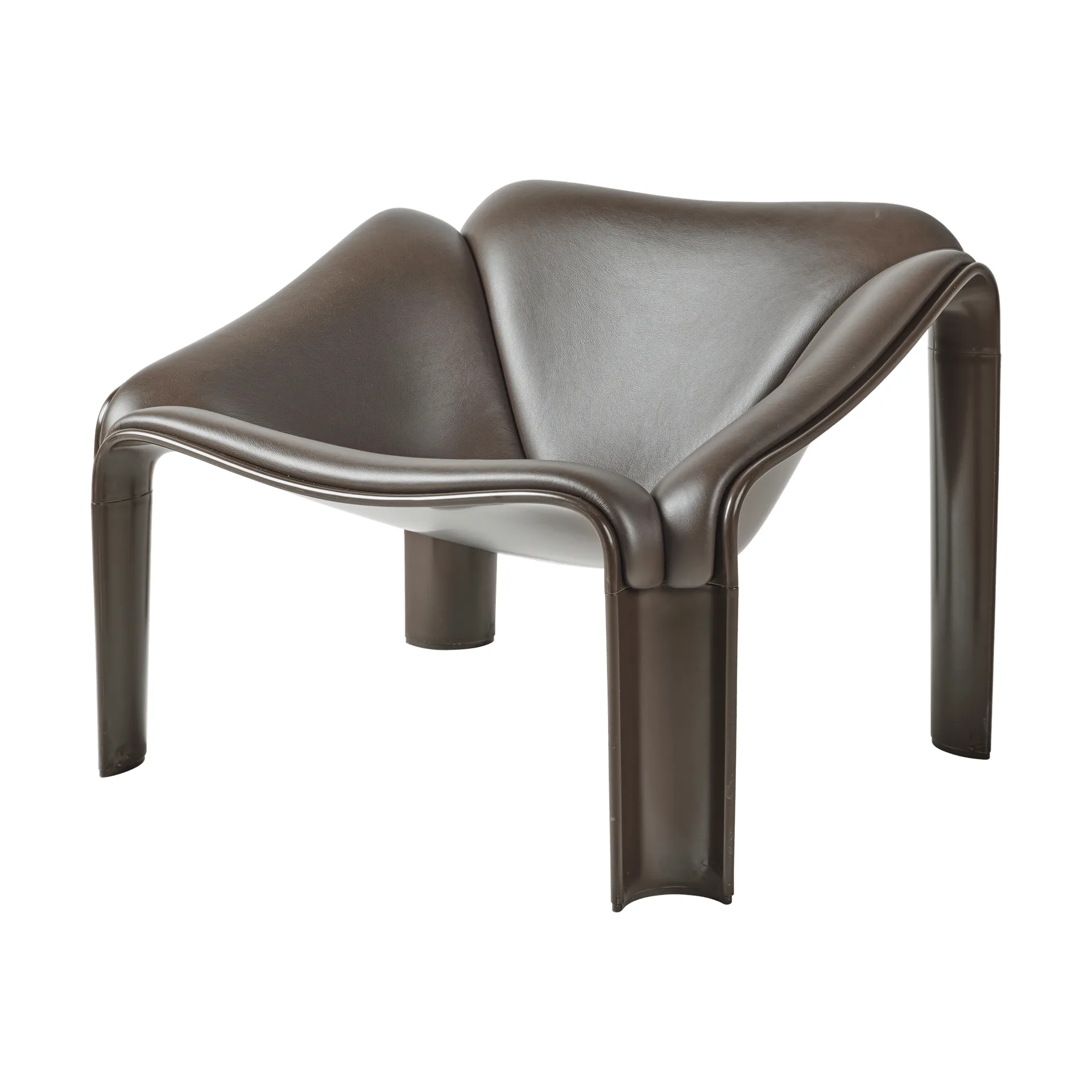 F300 loungestol,  Molé-Smooth läder Coffee GUBI