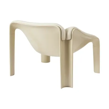 F300 loungestol - Pastel green-Smooth läder Cream - GUBI
