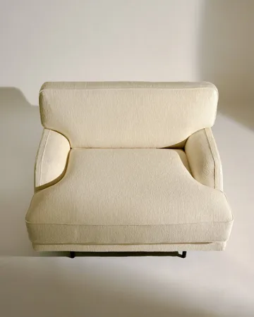 Flaneur loungefåtölj - Bouclé 001-matt black - GUBI
