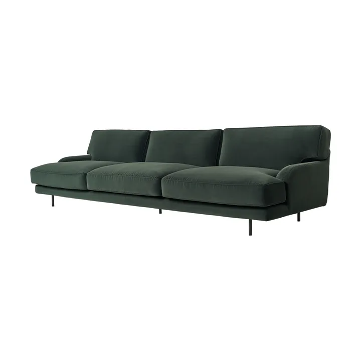 Flaneur soffa 2-sits - Asator 0984-matt svart, 3-sits - GUBI