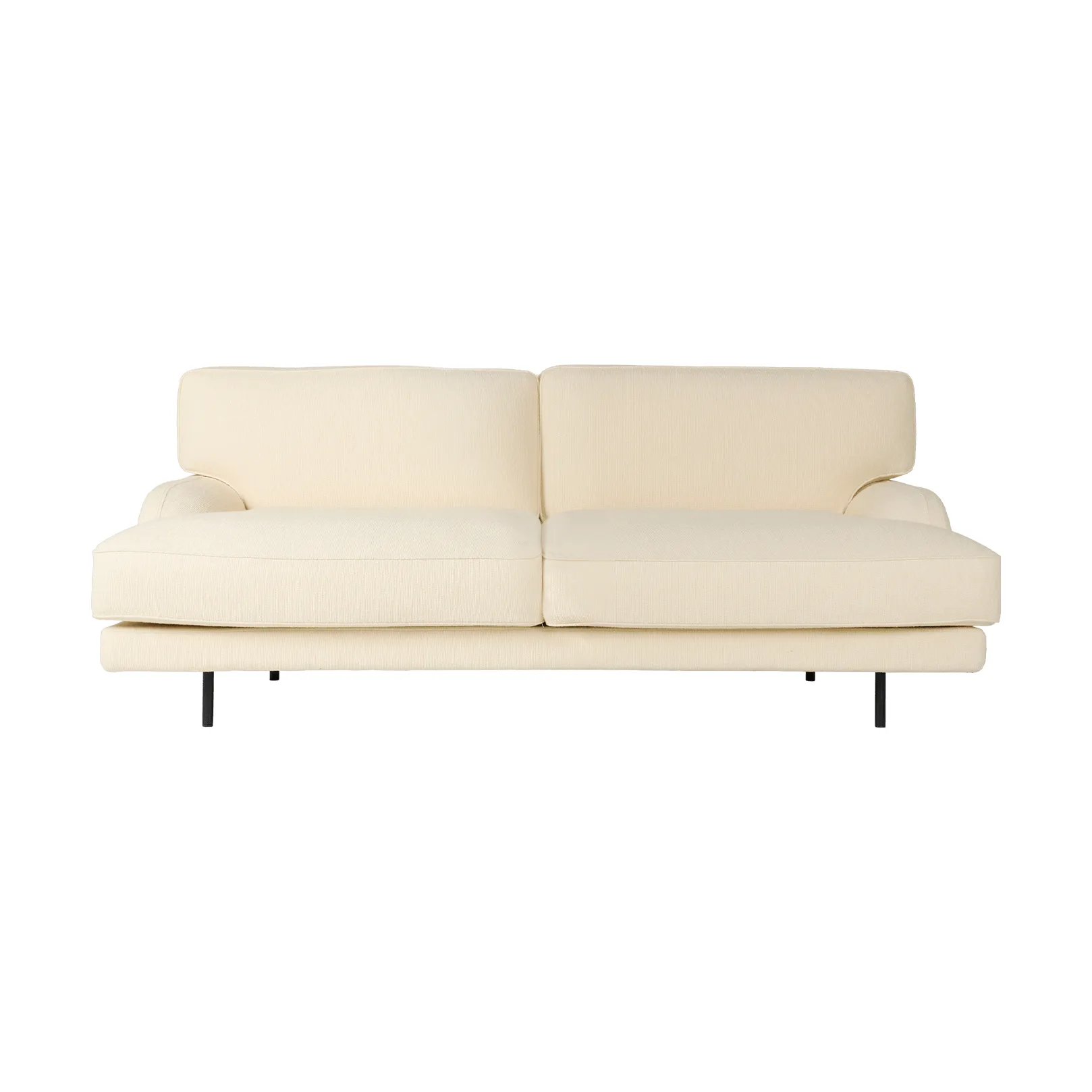 Flaneur soffa 2-sits, Bouclé-matt svart, 2-sits GUBI