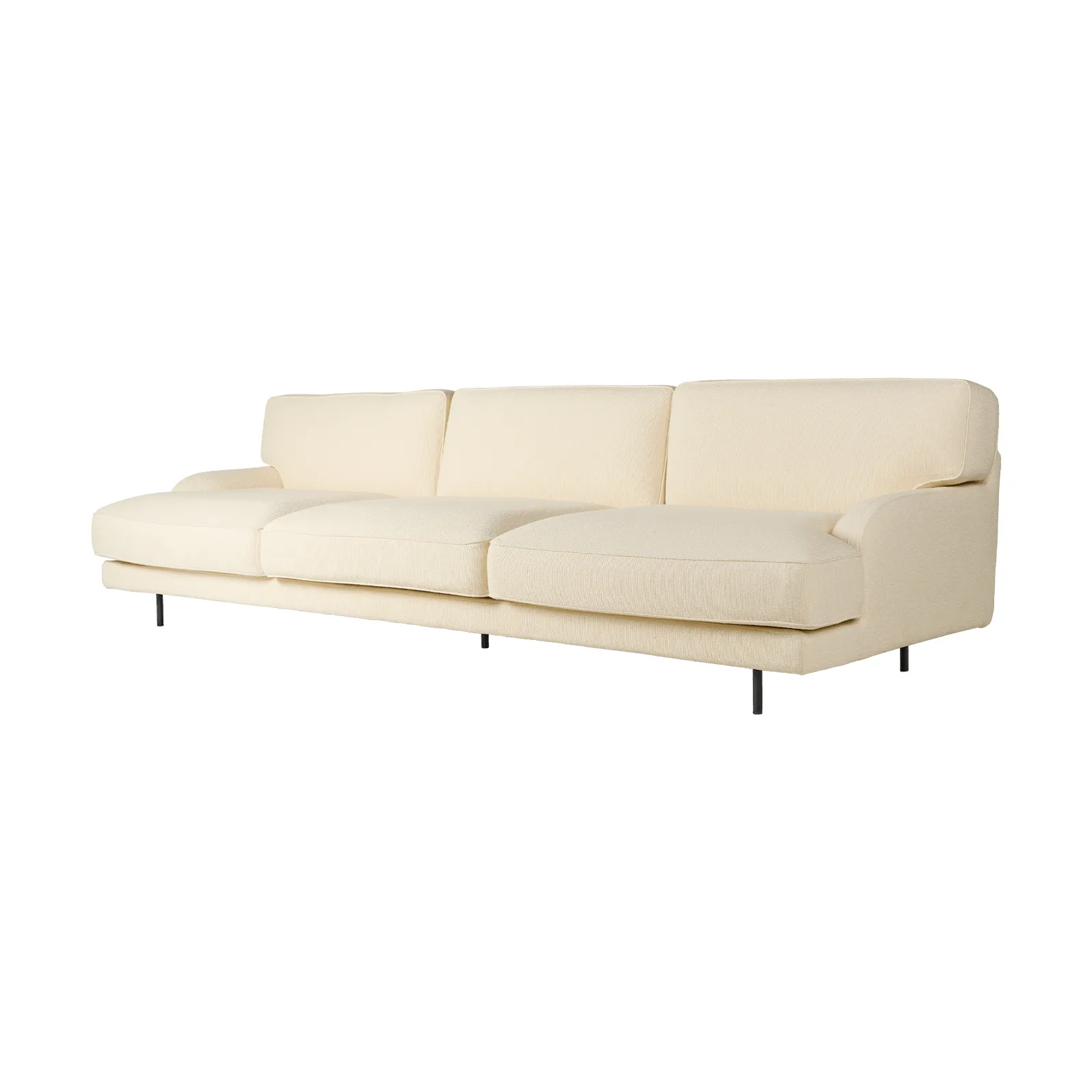Flaneur soffa 2-sits, Bouclé-matt svart, 3-sits GUBI