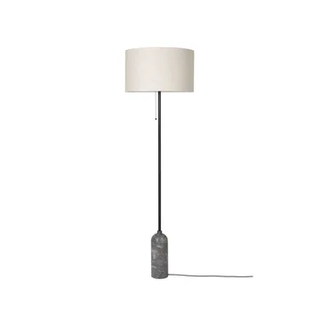 Gravity golvlampa - grå marmor/canvas - GUBI
