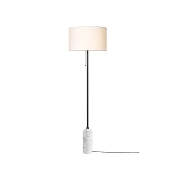 Gravity golvlampa - vit marmor/vit - GUBI