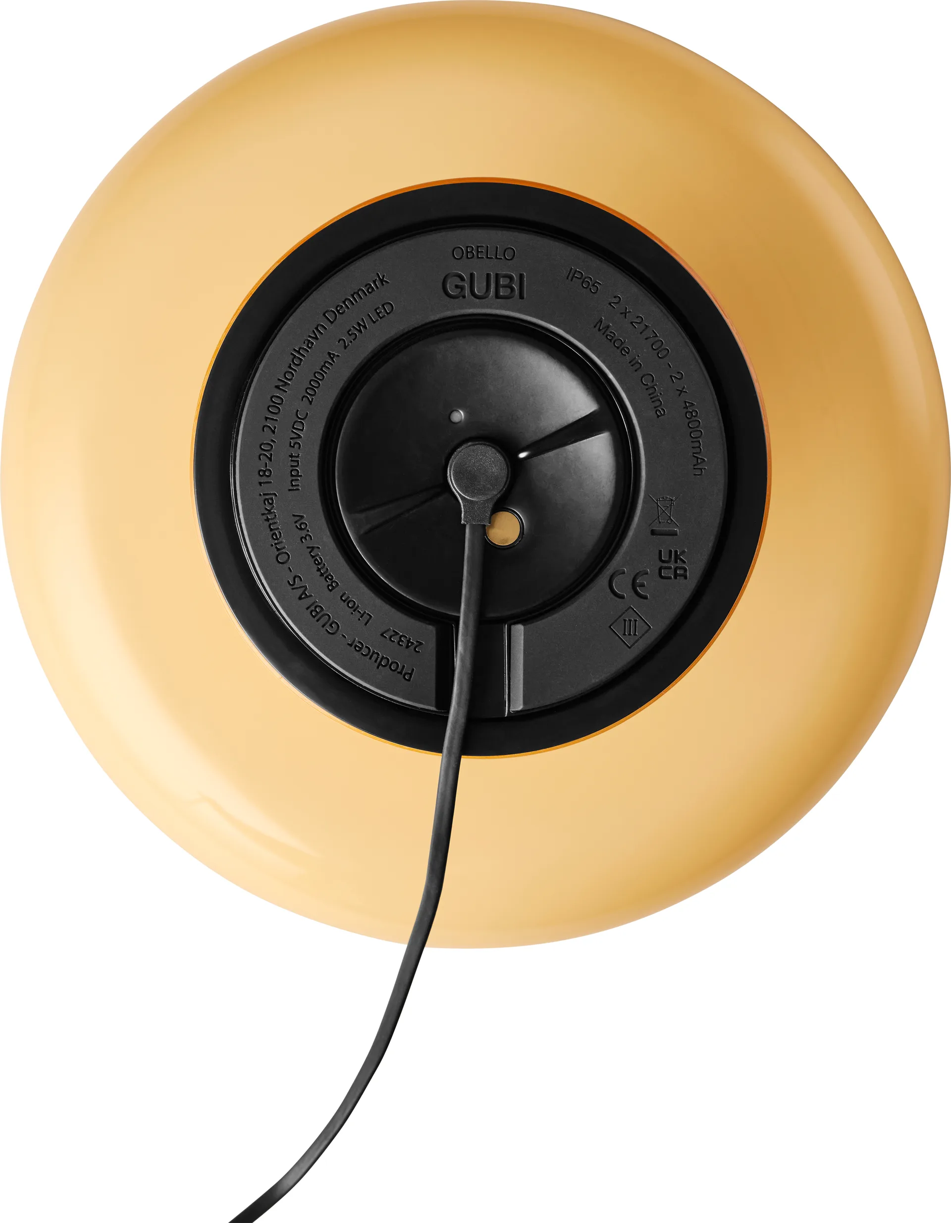 Obello portabel bordslampa, Mellow yellow GUBI