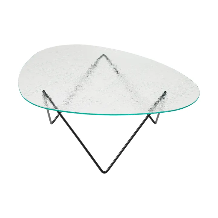 Pedrera soffbord - Svart semimatt-strukturglas transparent - GUBI