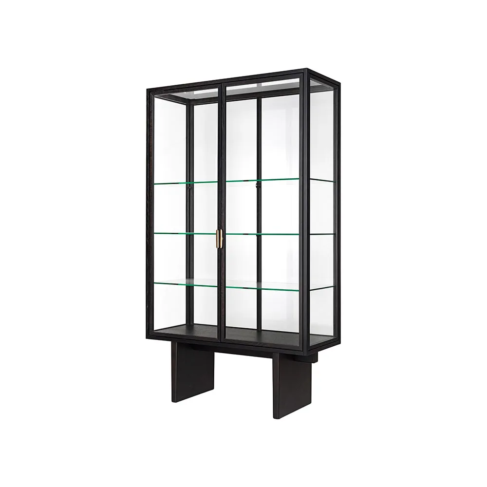 Private vitrinskåp, glas, brun-svartbetsad ek GUBI