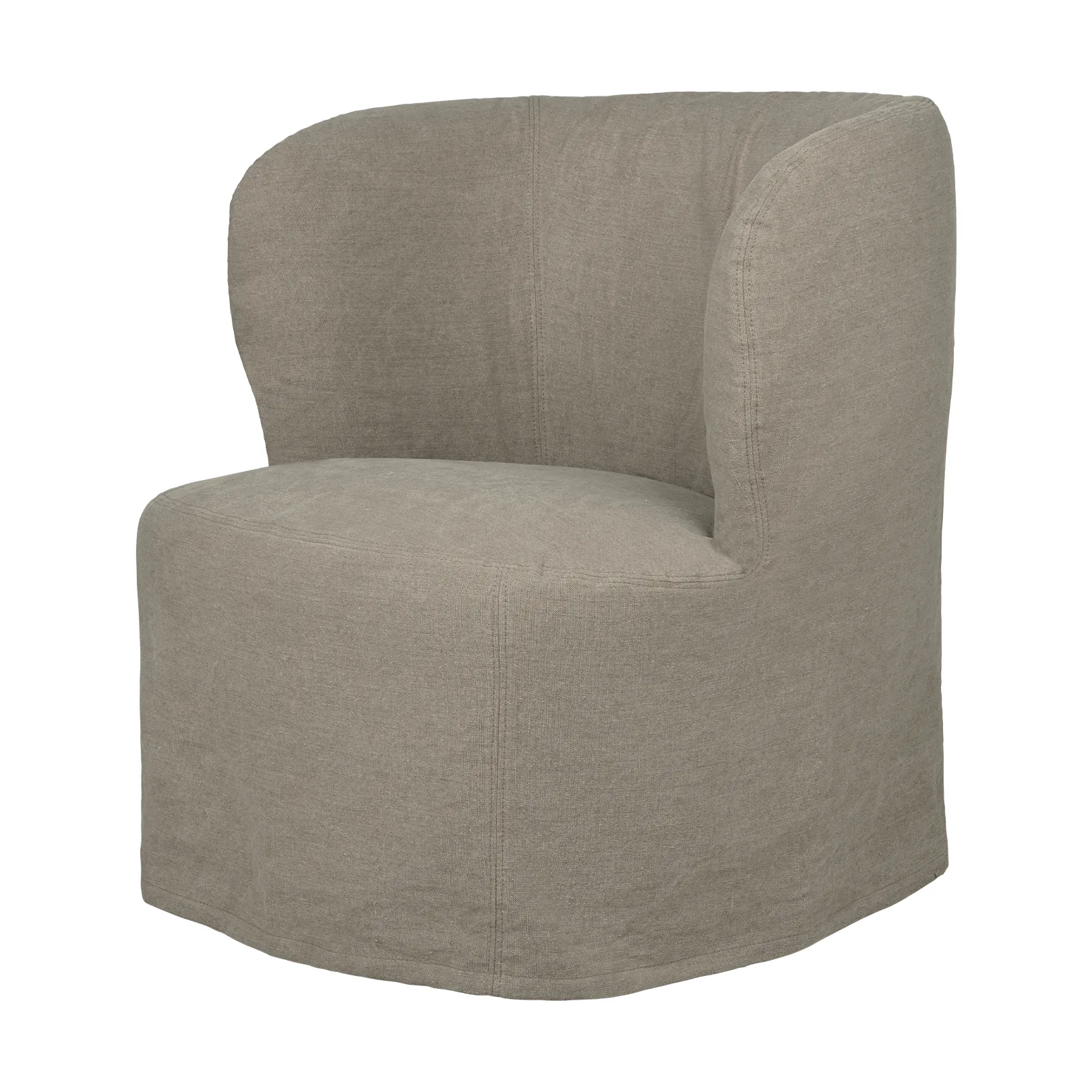 Stay Slipcover loungestol, Linen Flax 0024, small GUBI