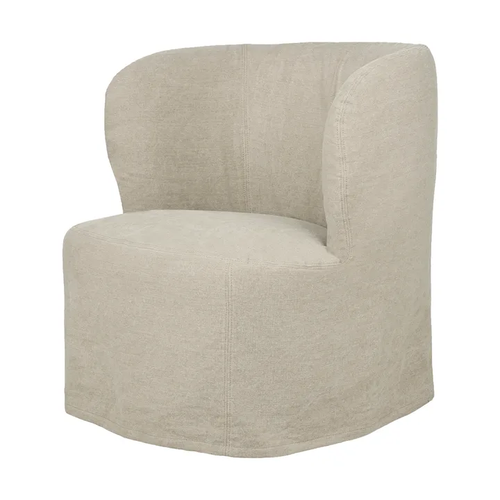 Stay Slipcover loungestol - Linen Natural 0023, small - GUBI