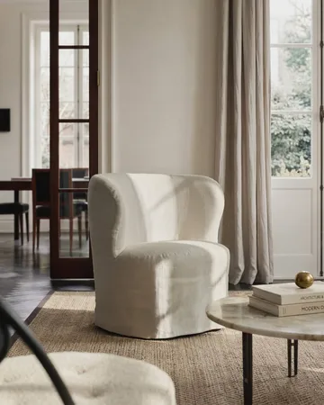 Stay Slipcover loungestol - Linen Natural 0023, small - GUBI