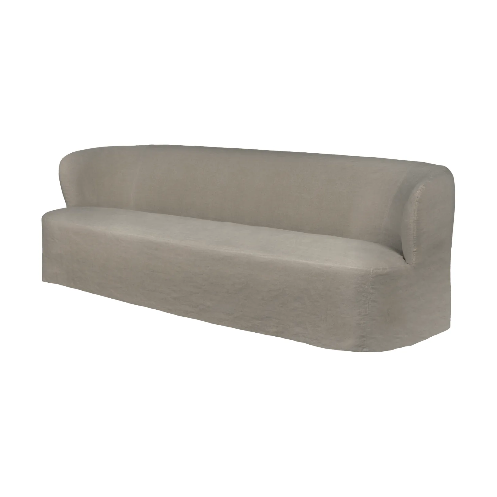 Stay Slipcover soffa, Linen Flax 0024, 260x95 cm, 4-sits GUBI