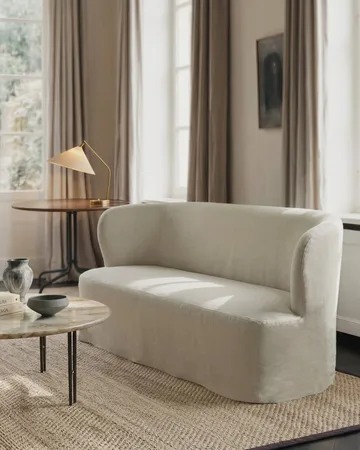 Stay Slipcover soffa - Linen Flax 0024, 260x95 cm, 4-sits - GUBI